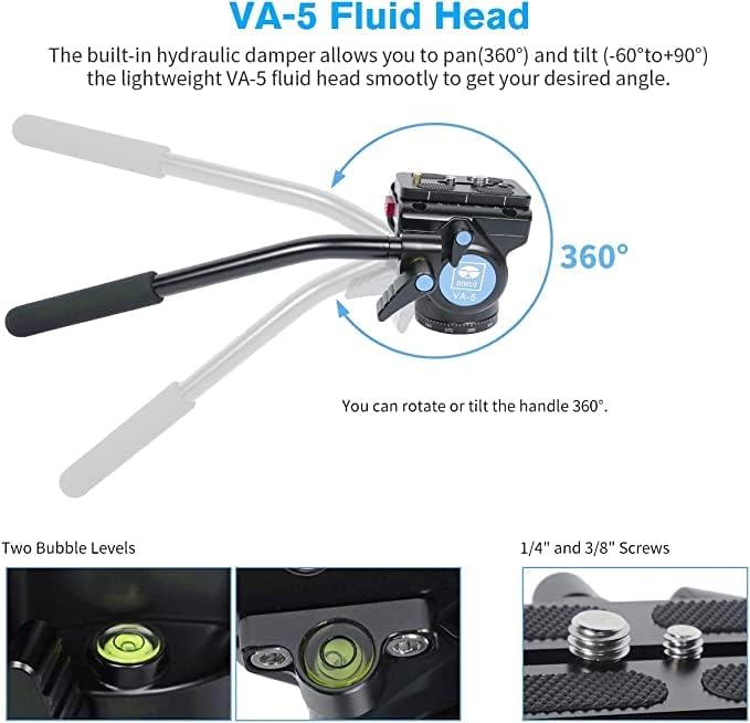 SIRUI P-424FS Carbon Fibre Monopod Kit with VA-5 Fluid Video Head