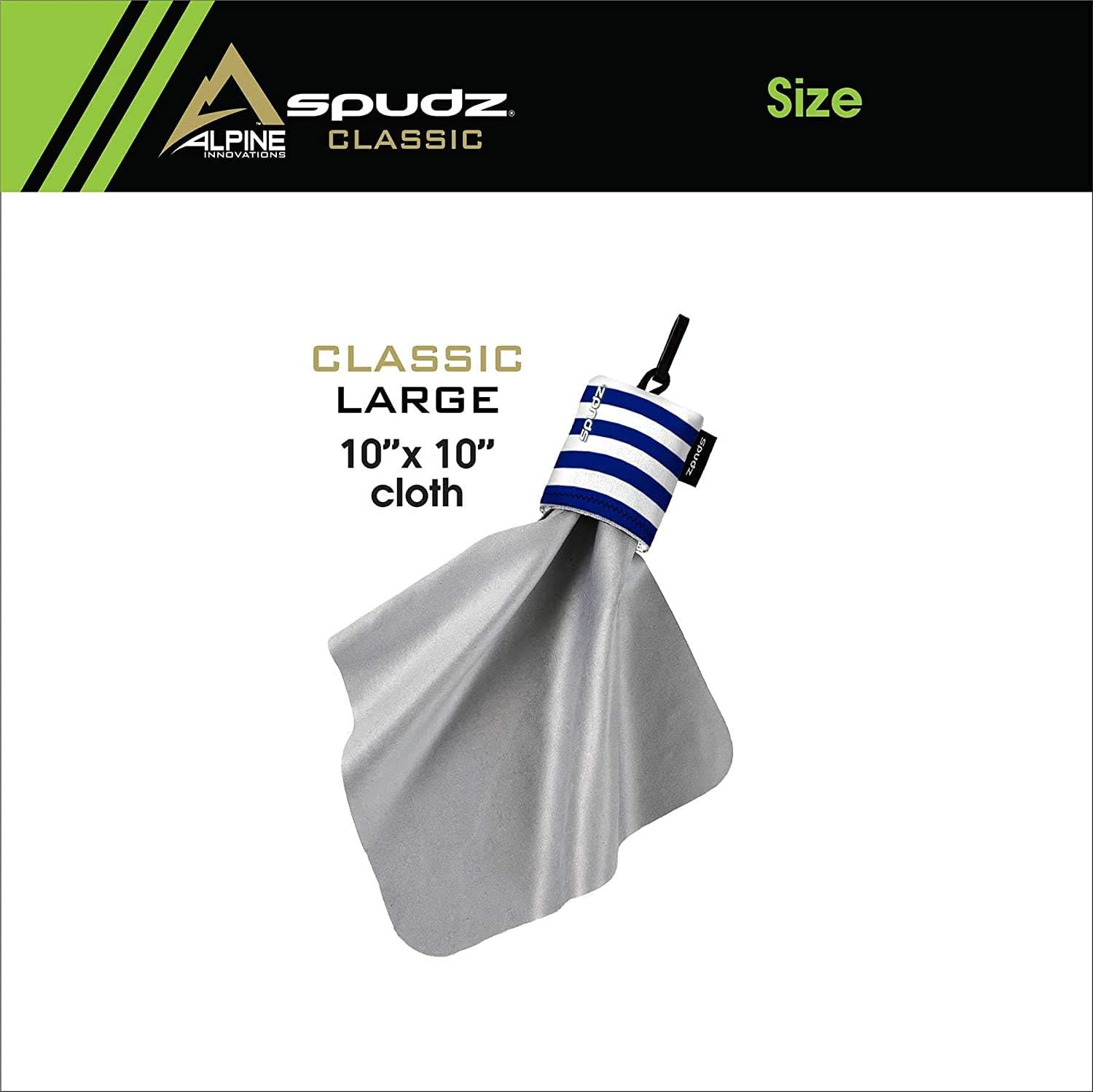 Spudz 10x10 Classic Lens Cloth In Pouch - Green