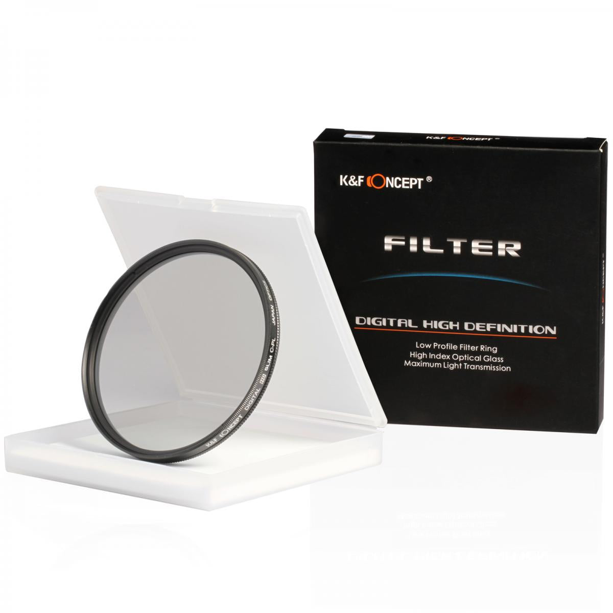 K&F Concept 55mm circular polarising filter CPL polarisation filter