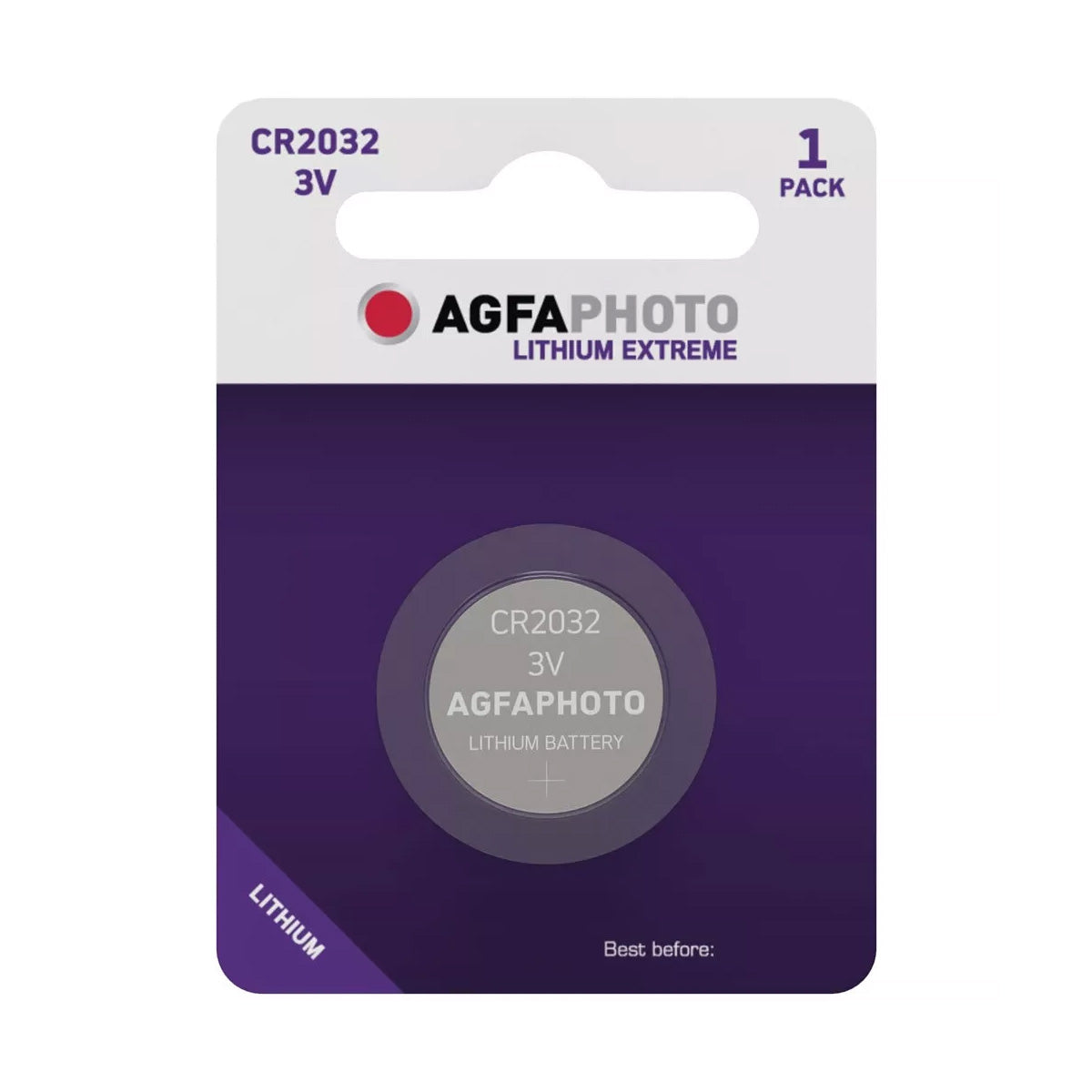 AgfaPhoto CR2032 Lithium Button Cell Battery