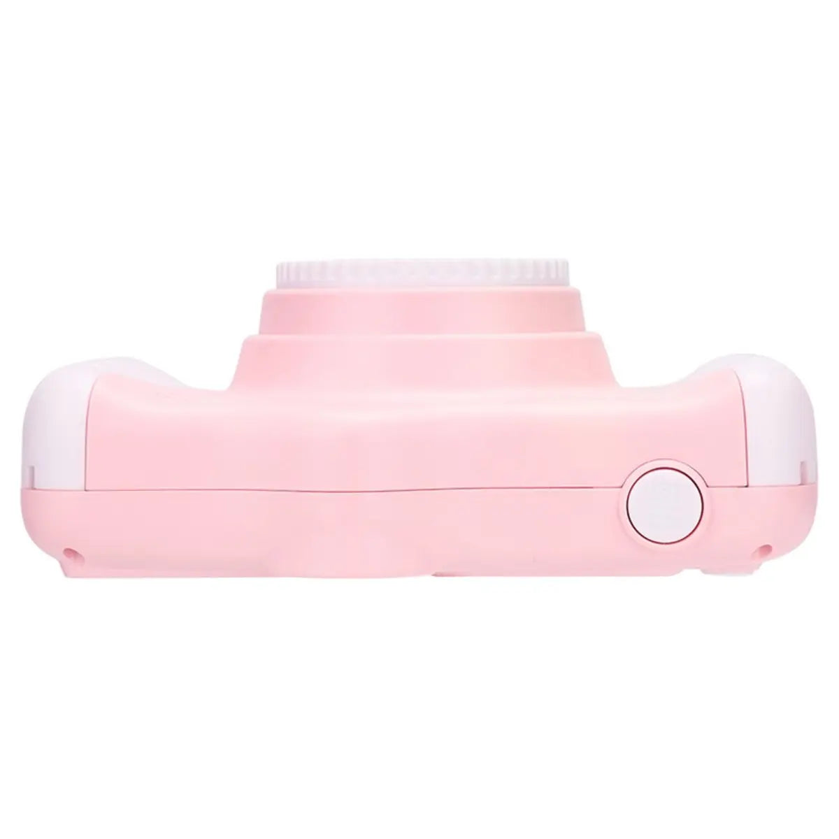 Pink and white electronic device on a white background