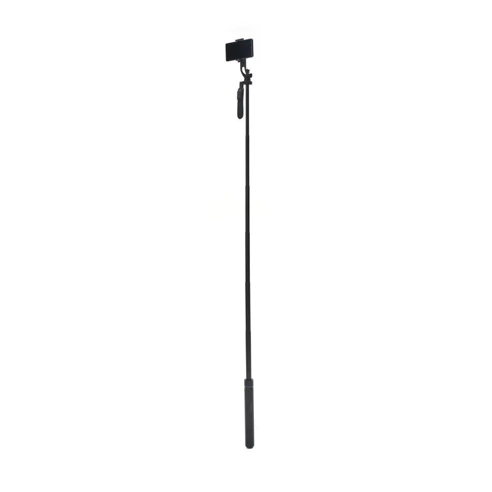 Black selfie stick on a white background