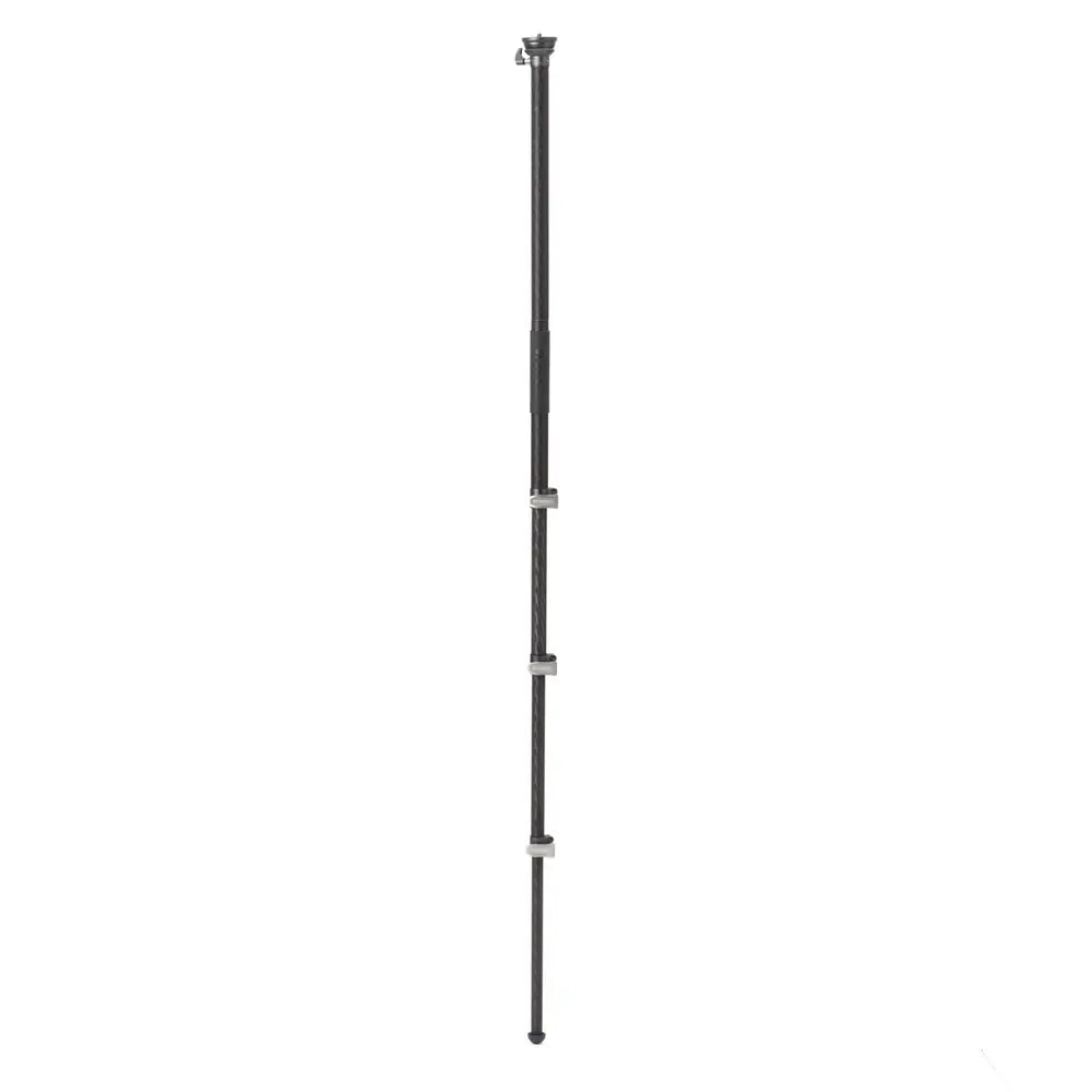 Black metal rod with a cylindrical design on a white background