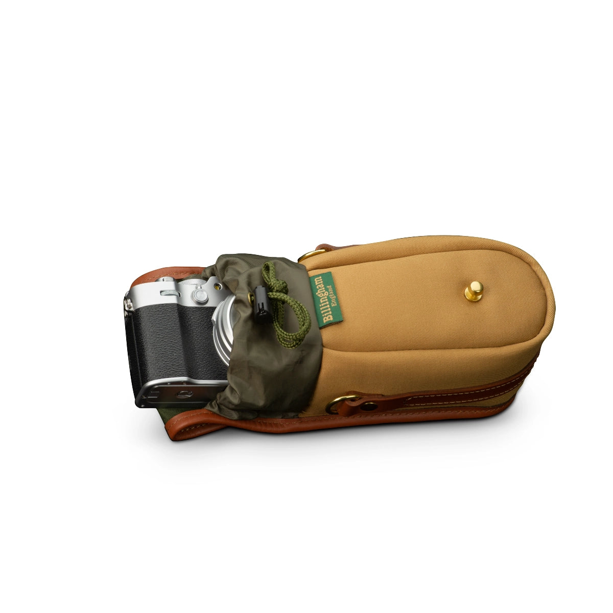 Billingham Ten-16 Khaki/Tan side angle