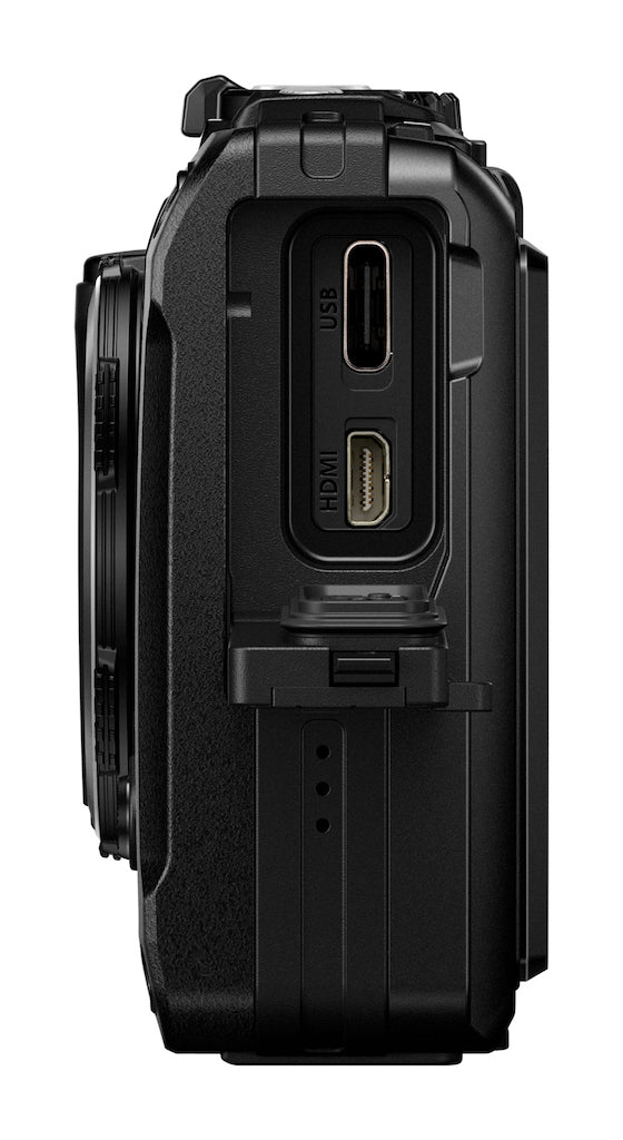OM System TG-7 Tough Digital Camera - Black with Olympus PT-059 Underwater Housing