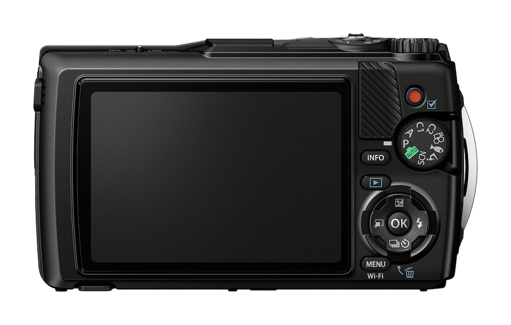 OM System TG-7 Tough Digital Camera - Black with Olympus PT-059 Underwater Housing