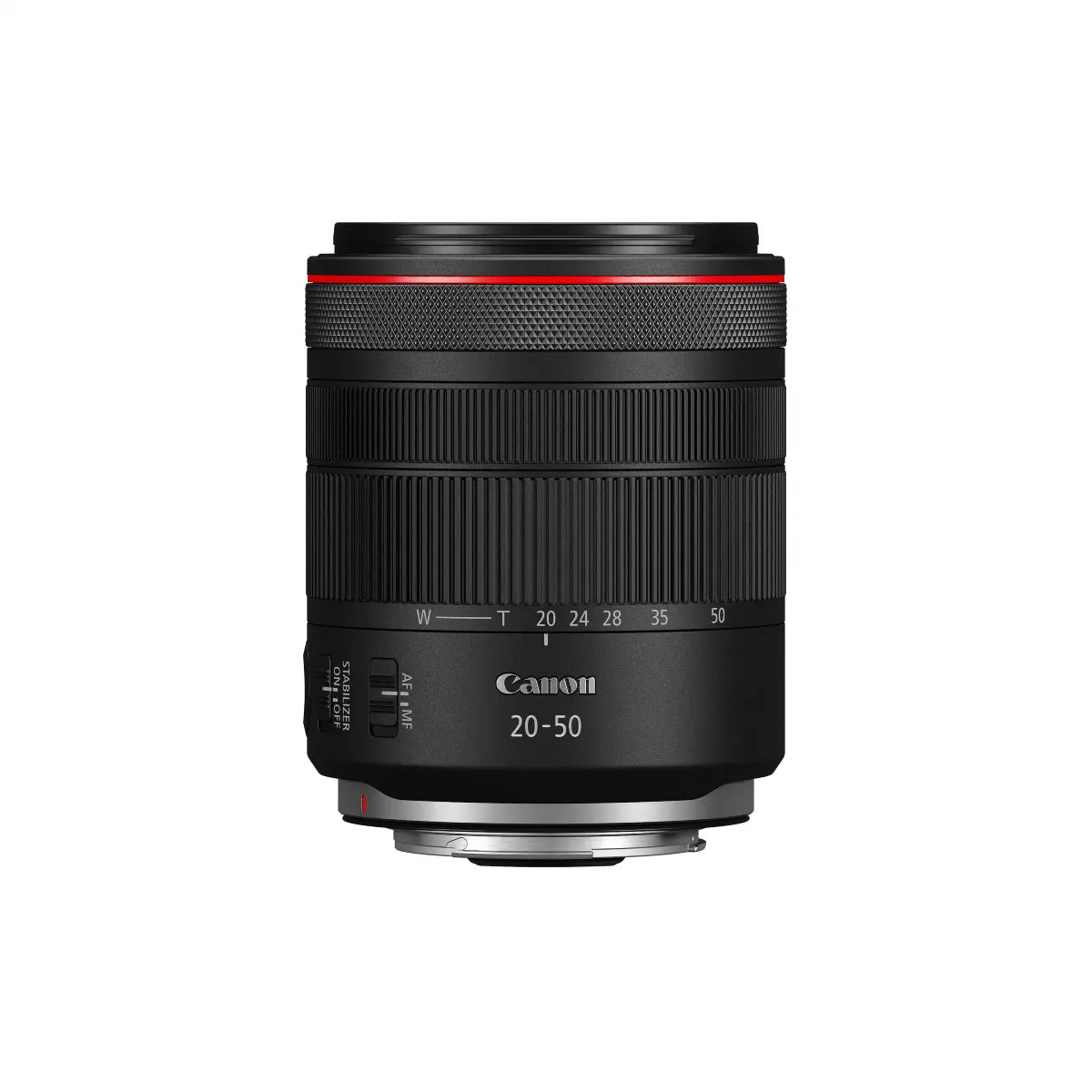 Canon camera lens with a white background