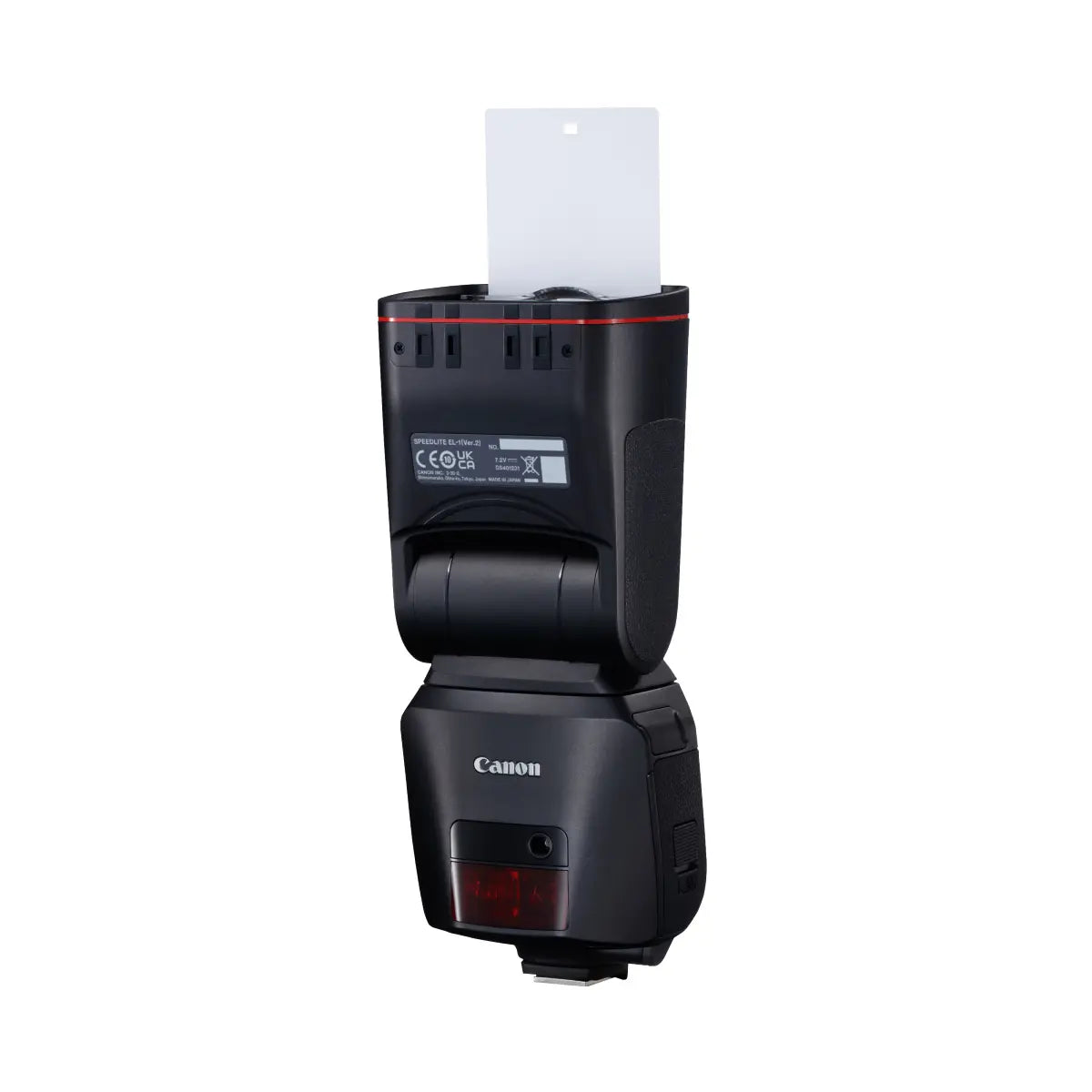 Canon Speedlite EL-1 (Ver.2) Flashgun side angle with diffusion panel out