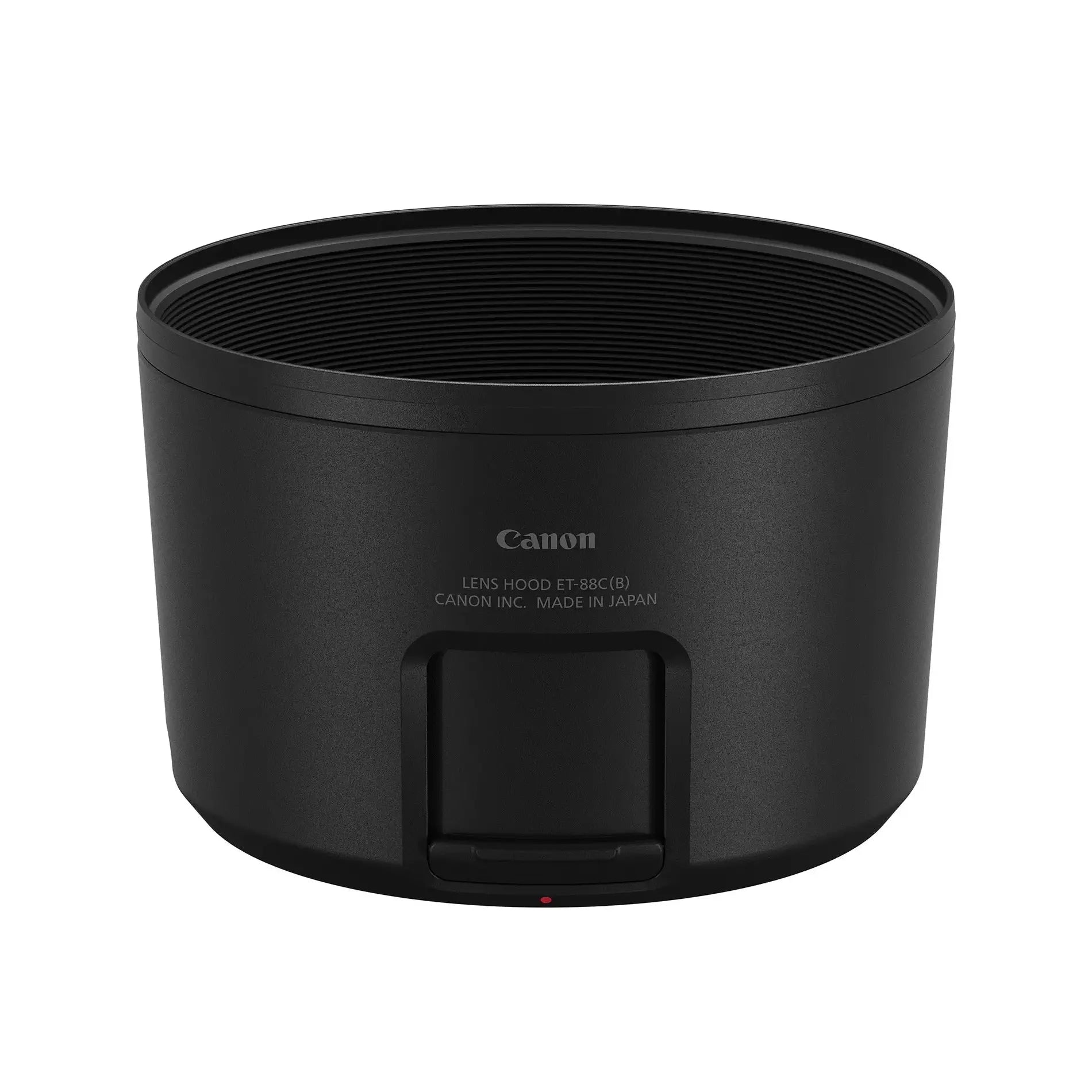 A black Canon ET-88C lens hood designed for a Canon RF 70-200mm lens.