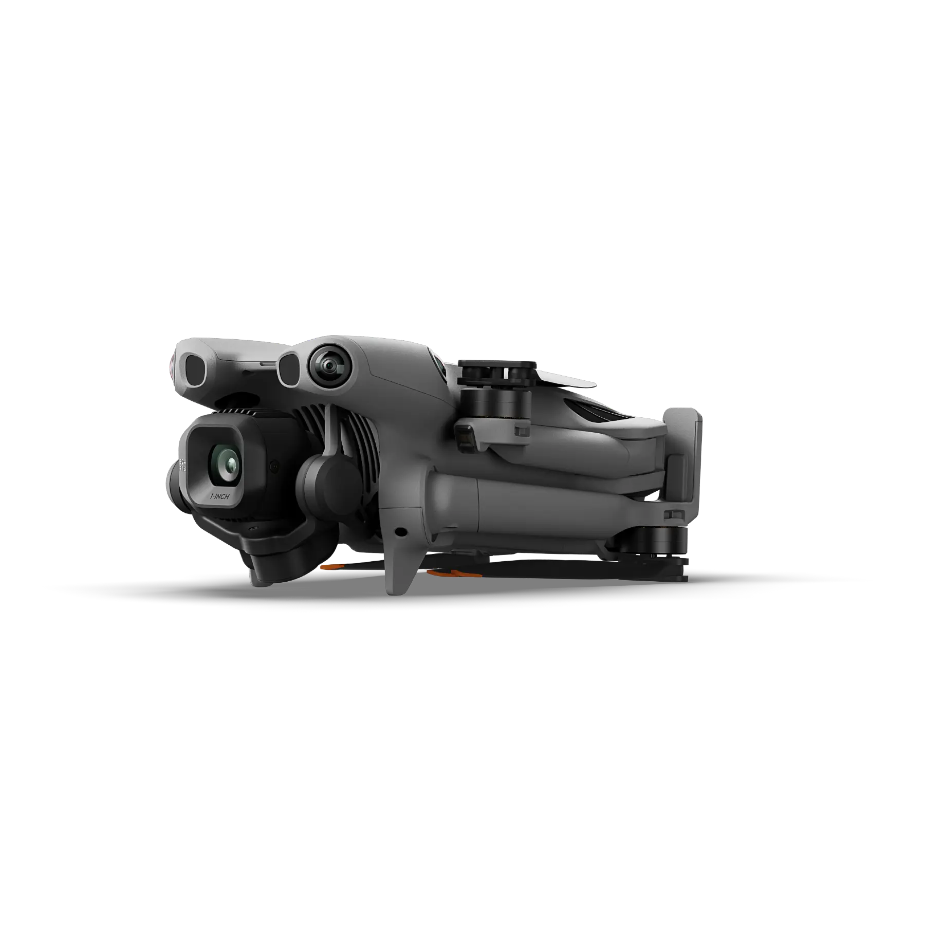 Gray drone on a white background