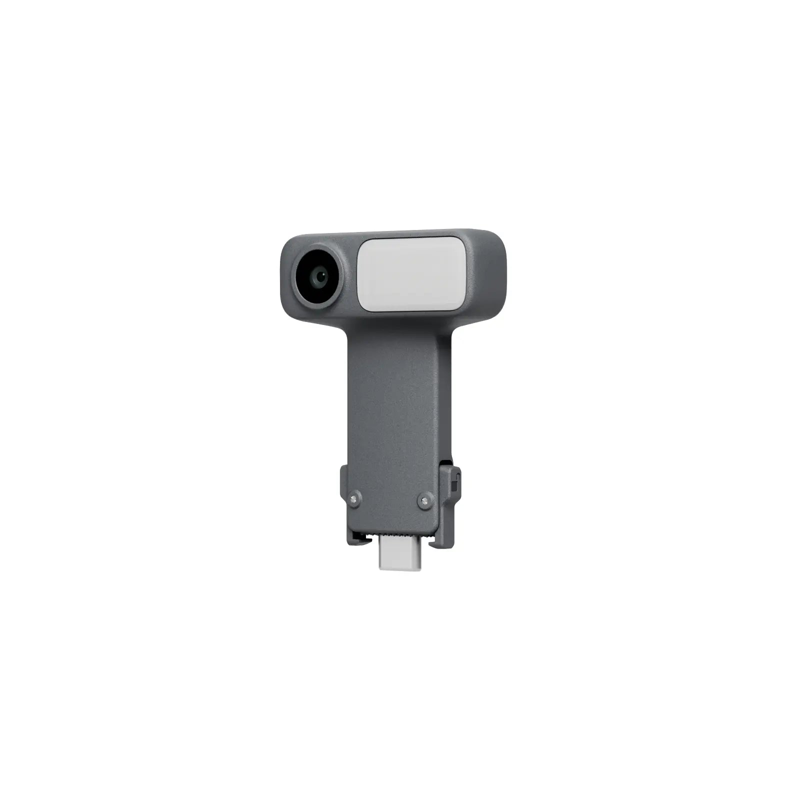 Gray and white camera module on a white background