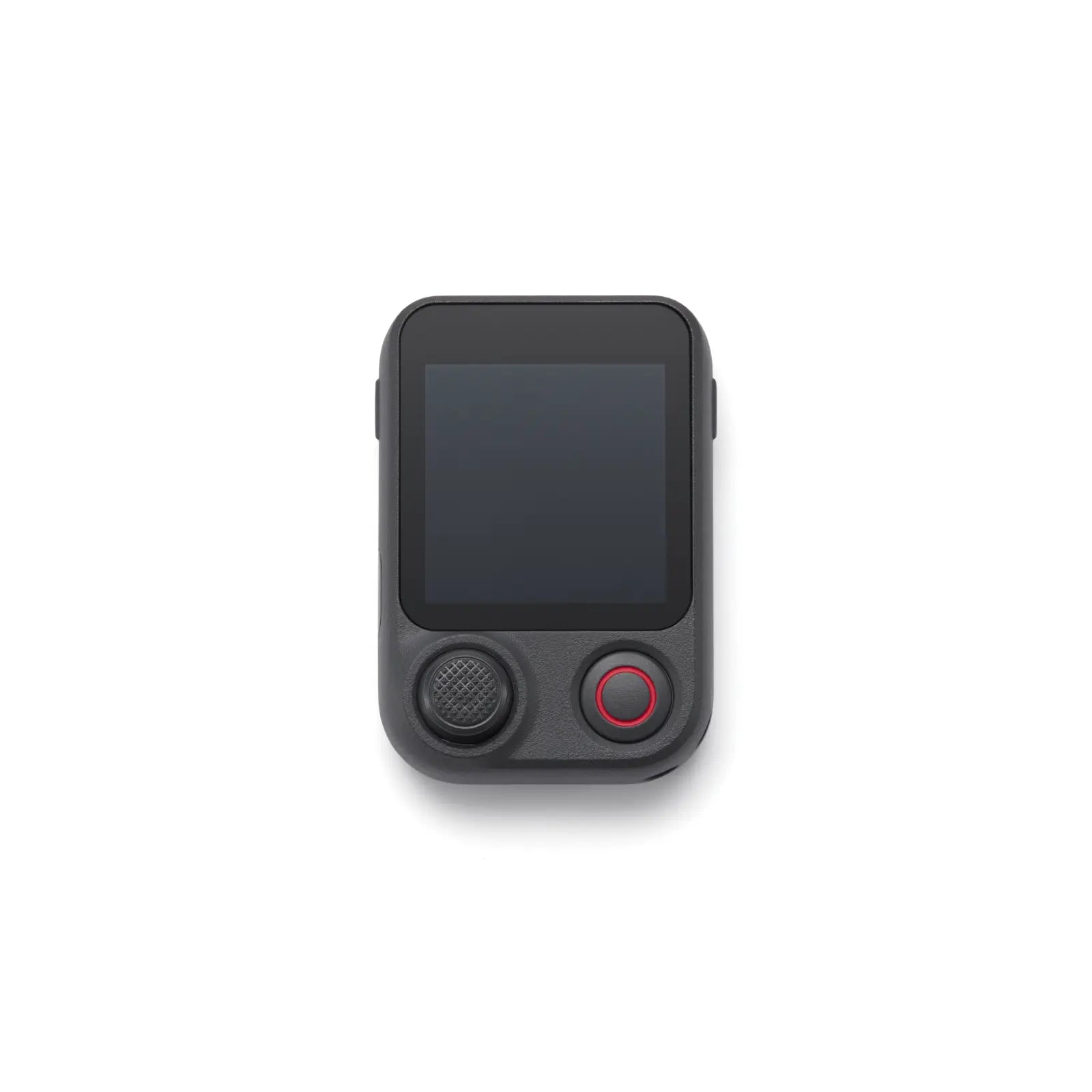 Small electronic device with a screen and two buttons on a white background