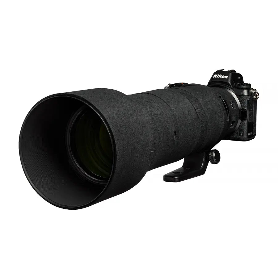 Camera lens with Nikon branding on a white background