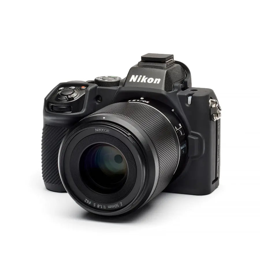 Nikon camera on a white background