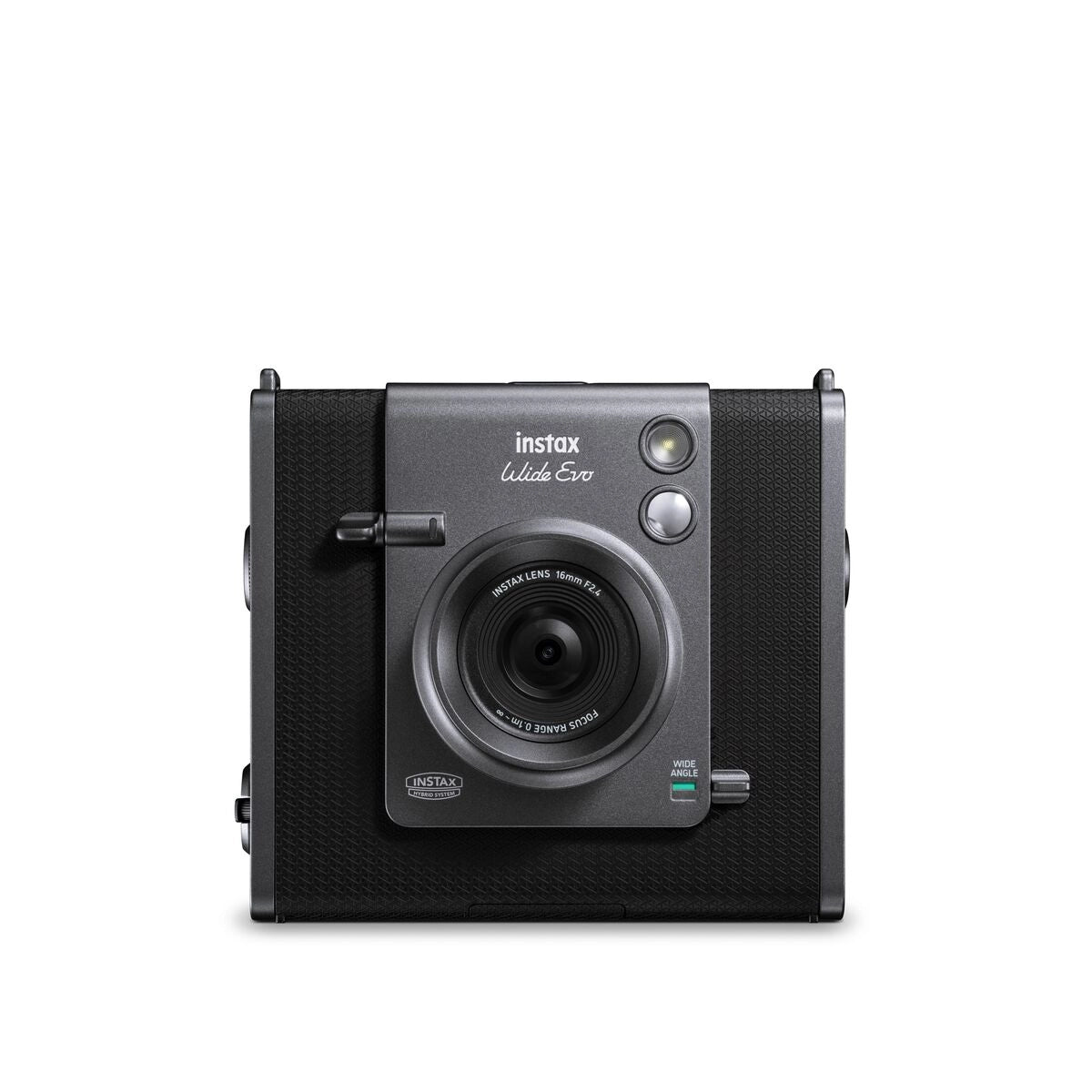 Fuji Instax Wide Evo Black Hybrid Instant Camera front angle