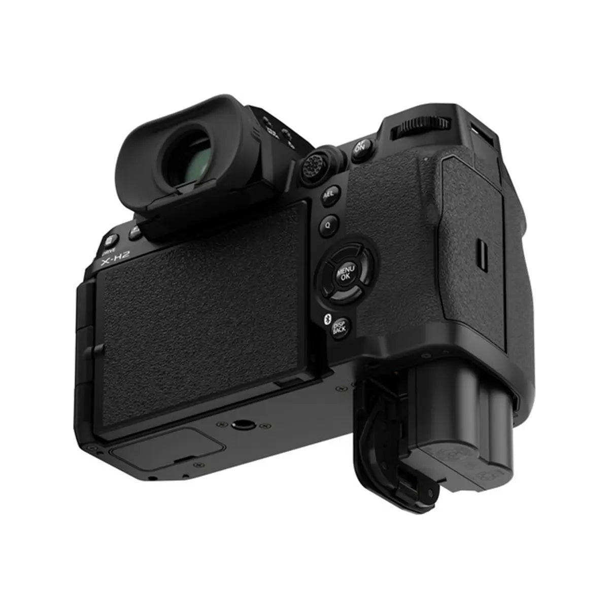 Fujifilm X-H2 Camera Black Body Only bottom with battery door open