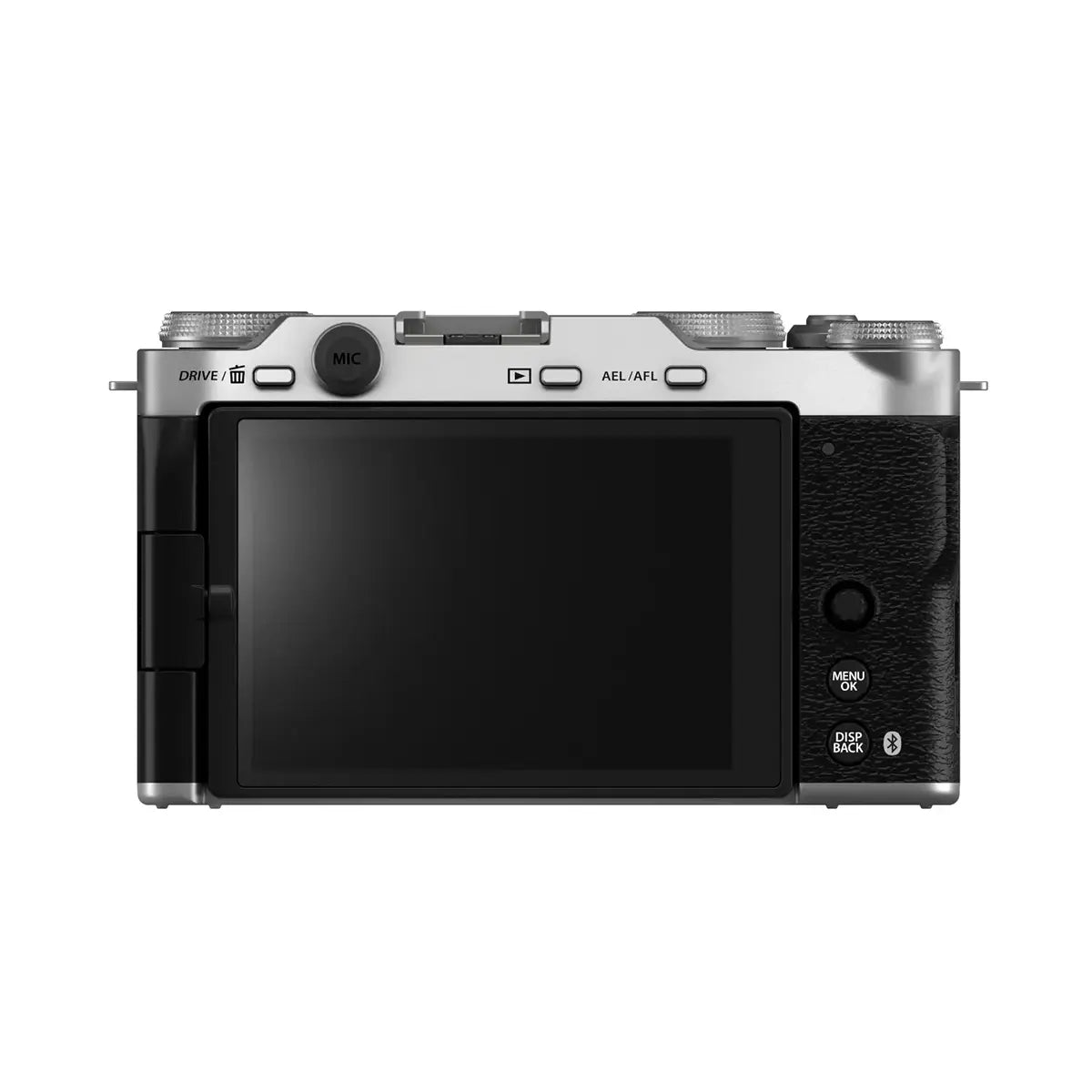 Fujifilm X-M5 Mirrorless Digital Camera Body Only - Silver back with screen rotated