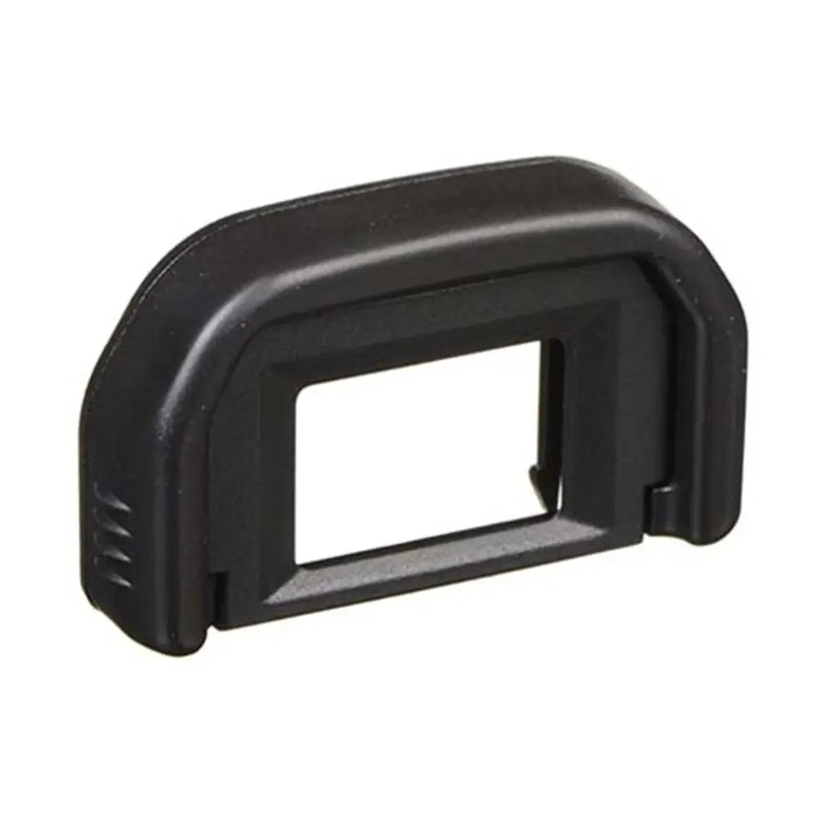 Black camera eyecup on a white background