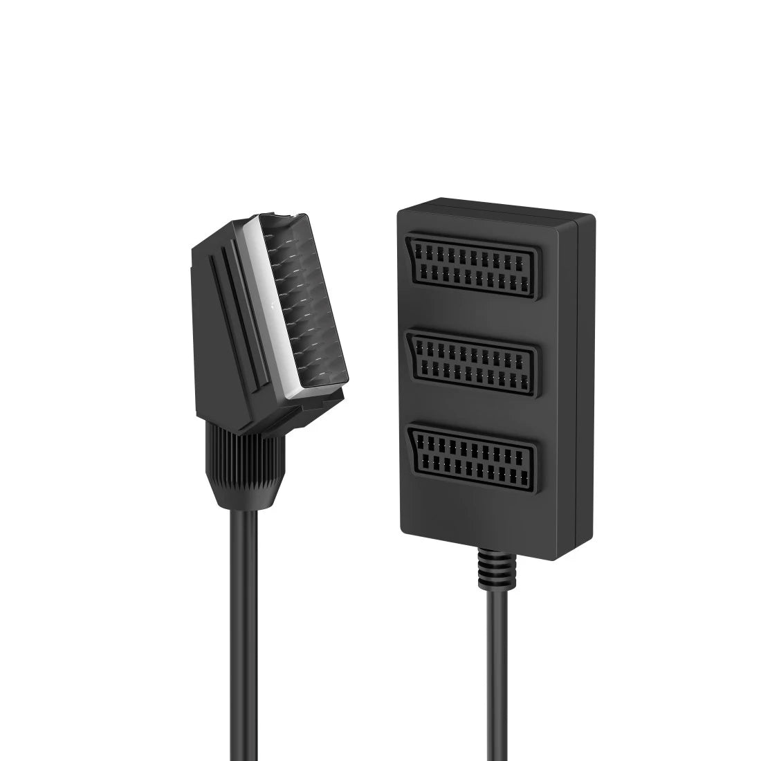 Black electronic device with a brush-like head and multiple ports on a white background