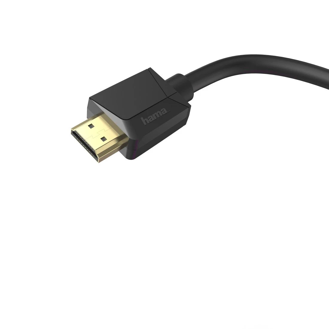 HDMI cable with one connector on a white background
