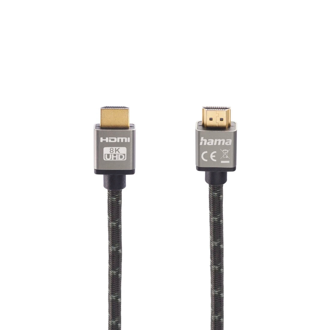 Two HDMI cables with 'hama' branding on a white background