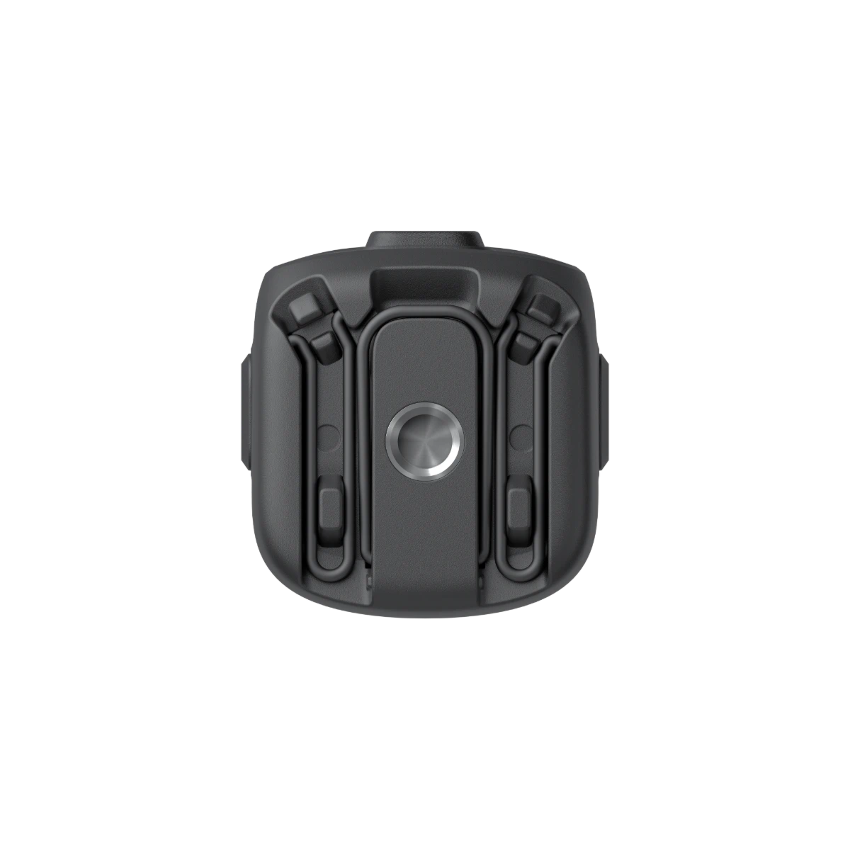 Black electronic device on a white background