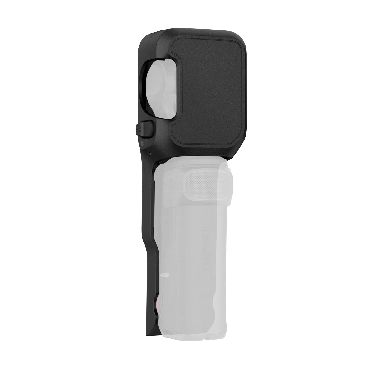 Black and white device on a white background