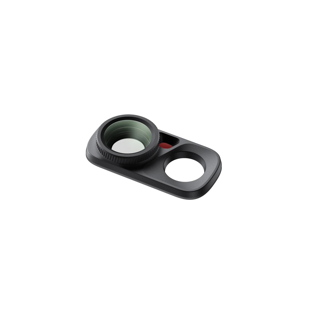 Phone lens attachment on a white background