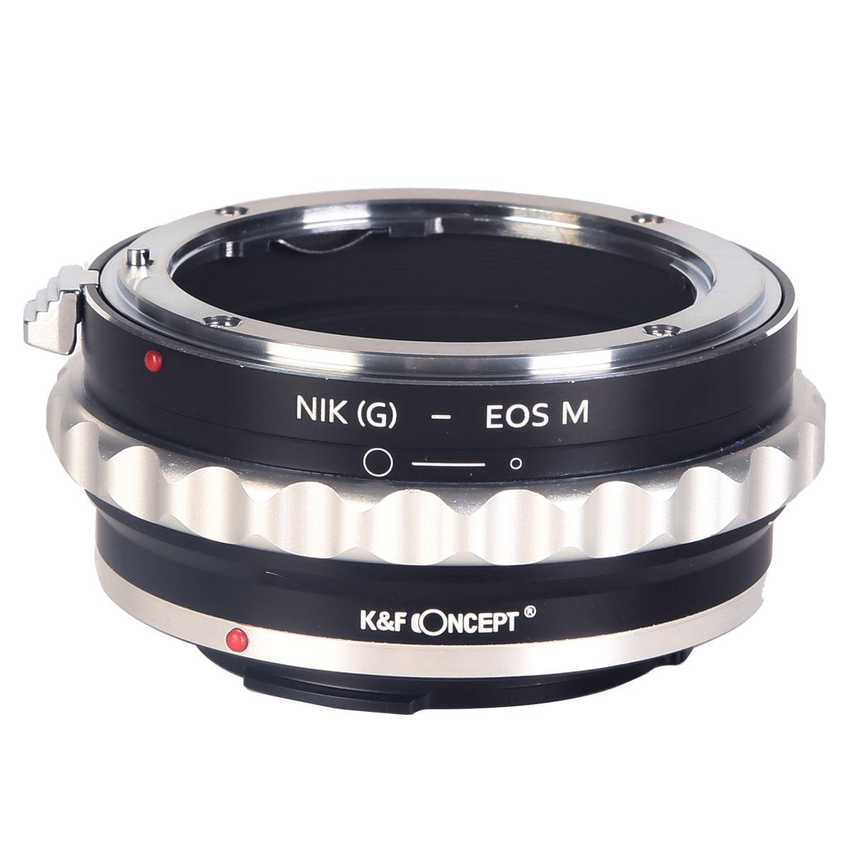 Image of K&F Concept Nikon G/F/AI/AIS/D Lenses to Canon EOS M Mount Camera Adapter
