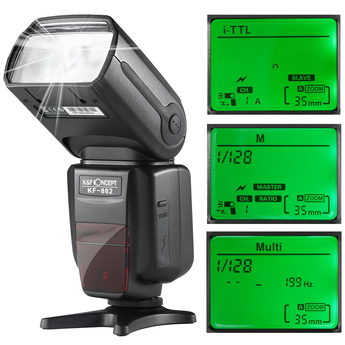 Image of K&F Concept 882 i-TTL HSS Flash for Nikon GN58 1/8000s High Speed Sync