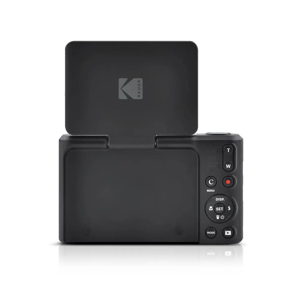 Black Kodak photo printer on a white background