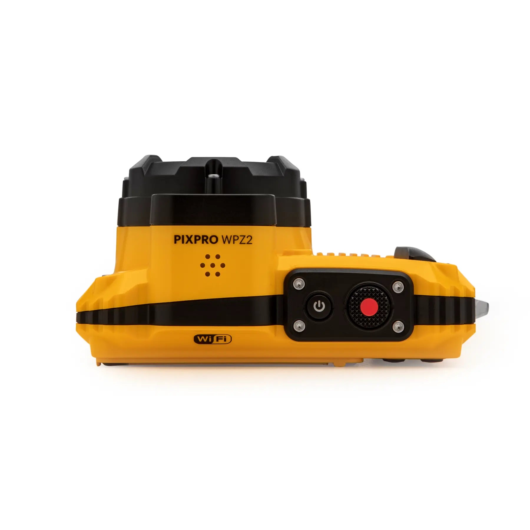 Yellow and black device with 'PIXPRO' branding on a white background