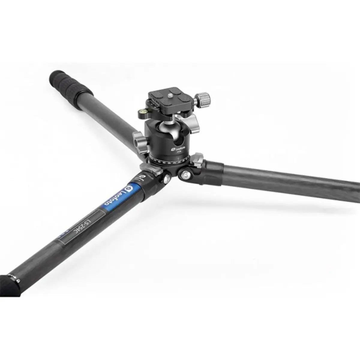 Camera tripod on a white background