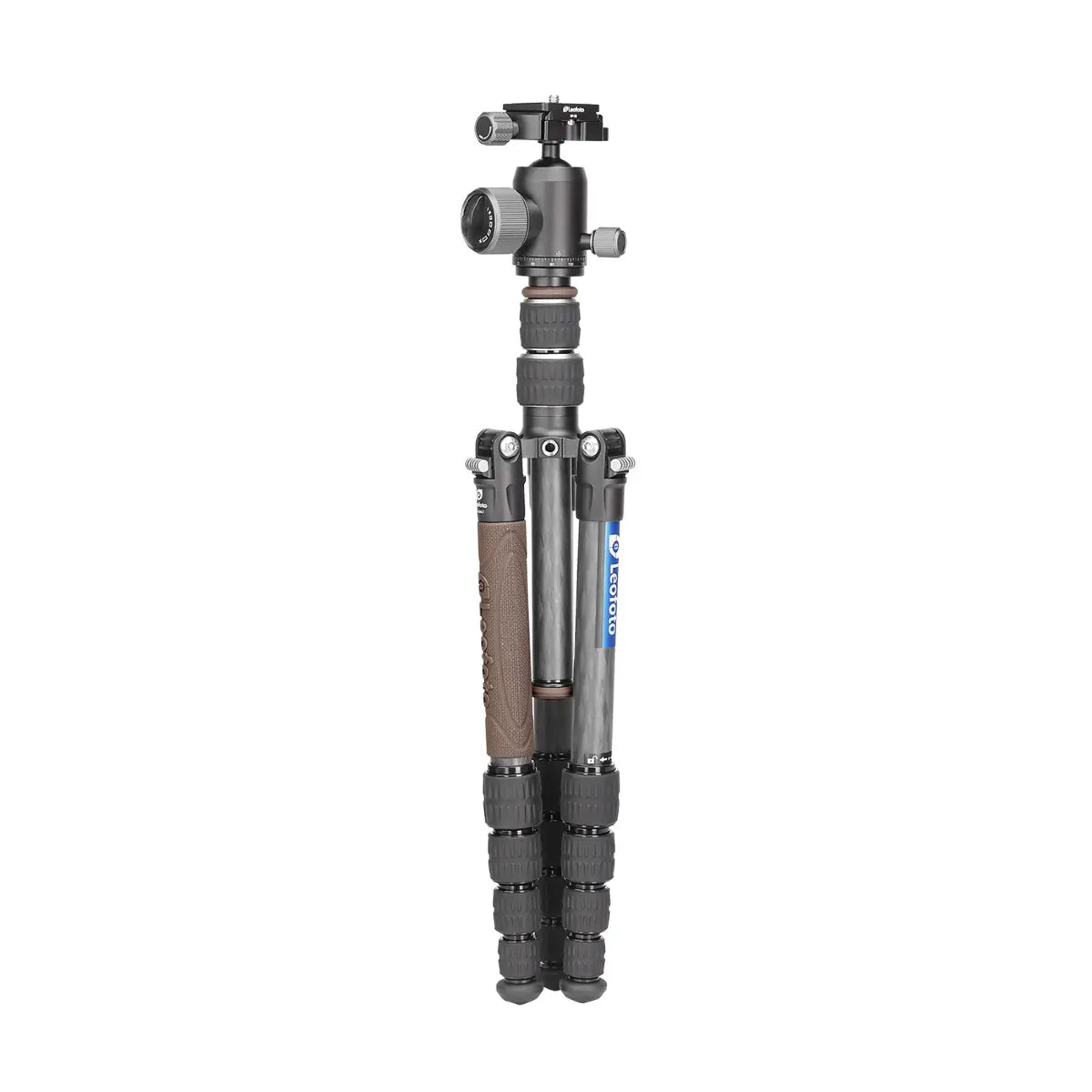 Camera tripod on a white background