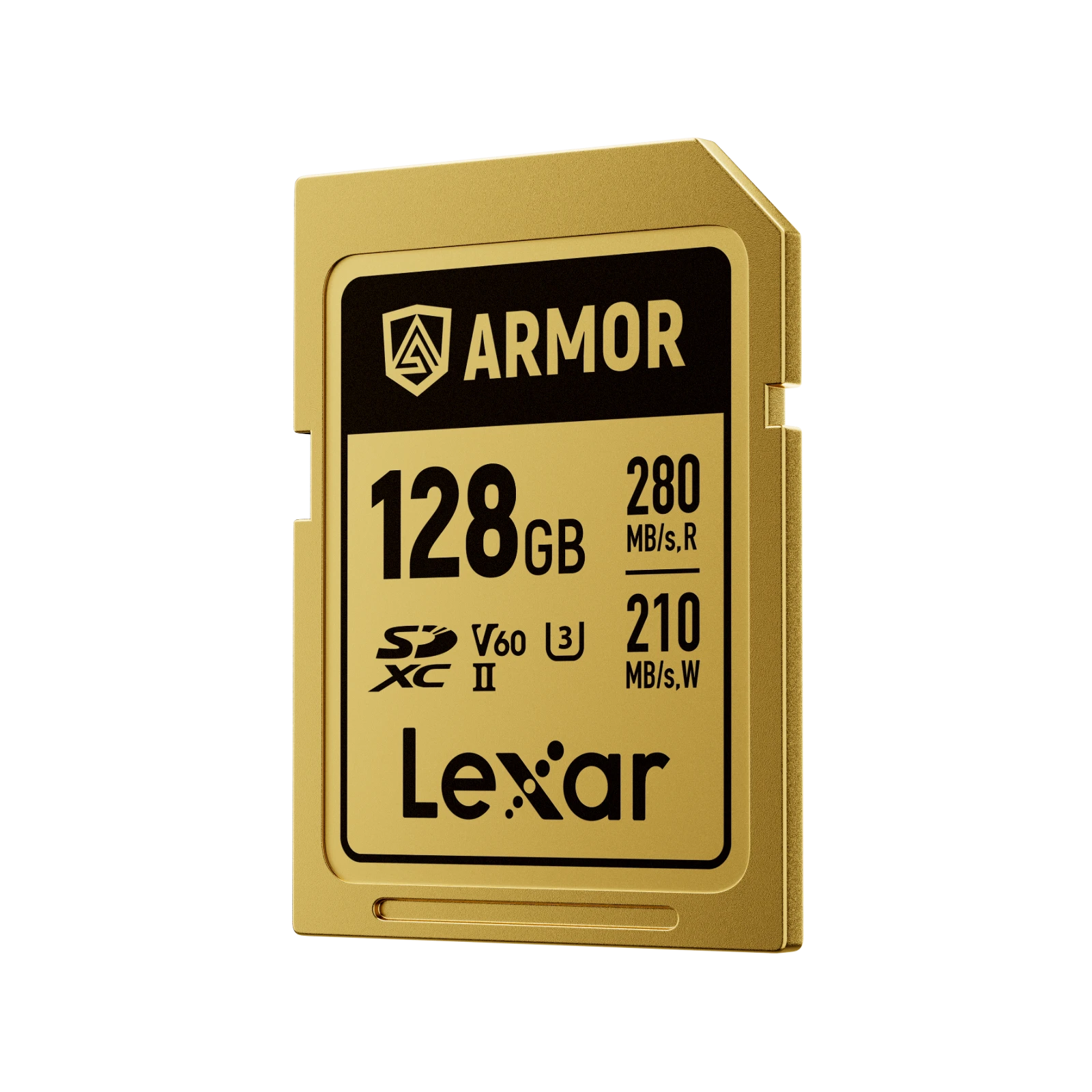 Lexar® ARMOR GOLD SDXC™ UHS-II Card - 128gb front angle 2