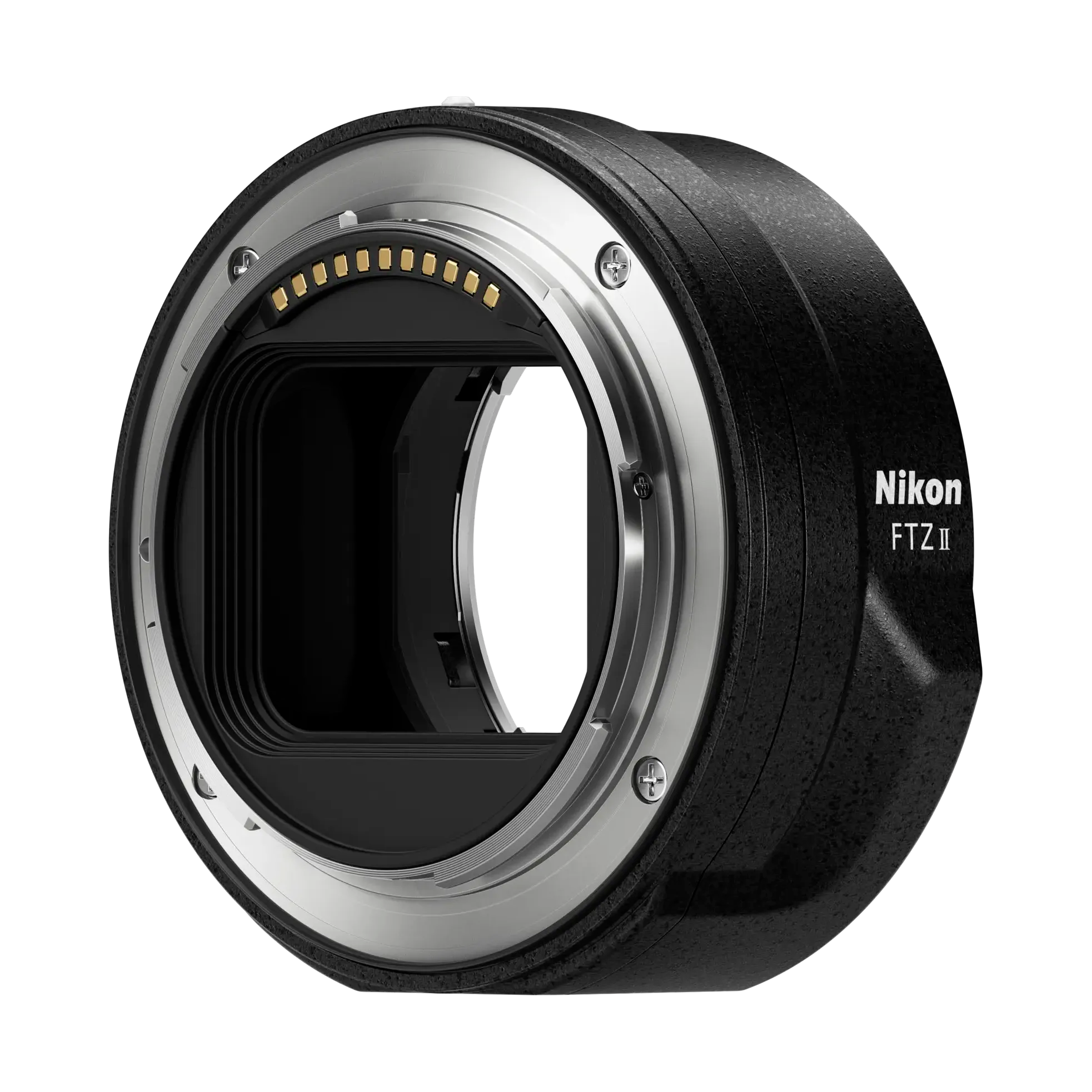 Nikon FTZ II lens adapter on a white background