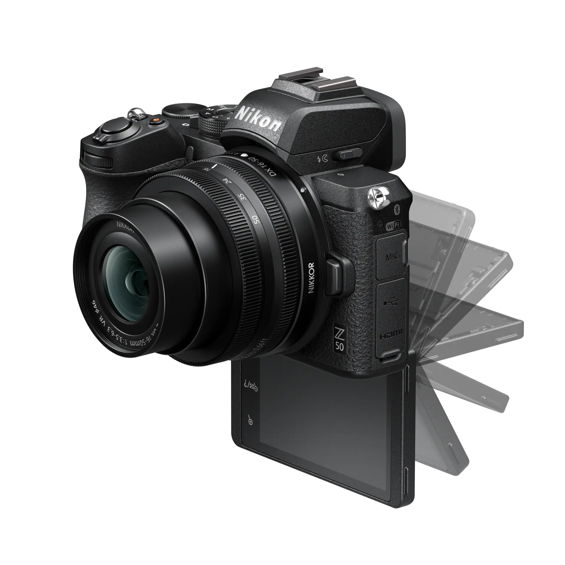 Nikon Z50 Digital Mirrorless Camera Kit with 16-50mm and 50-250mm Lenses
