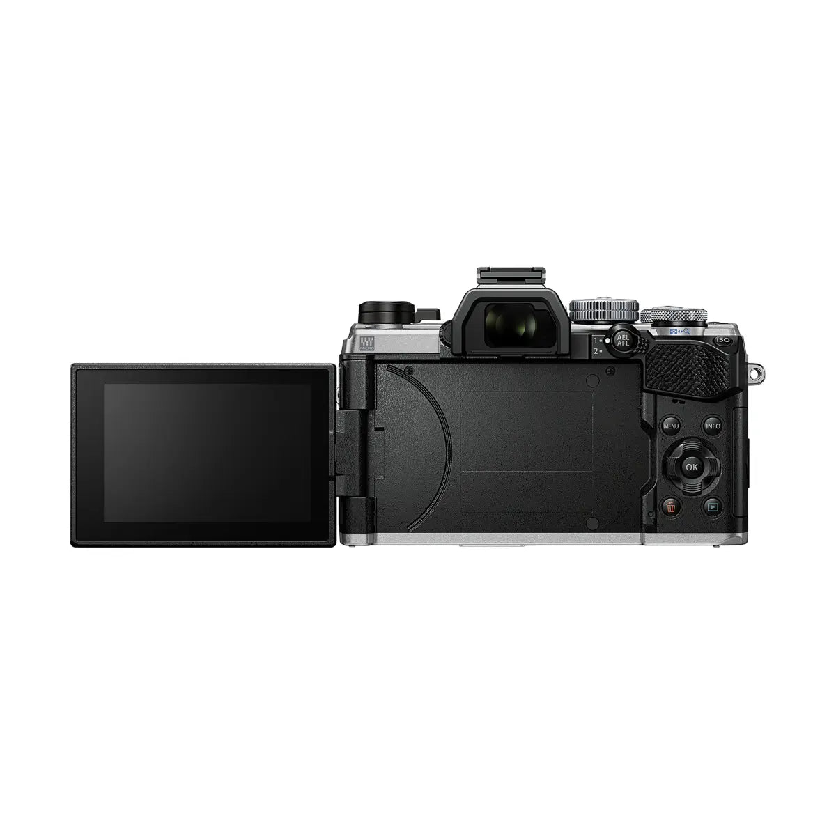 Olympus OM System OM-5 Body Mirrorless Digital Camera back with screen rotated
