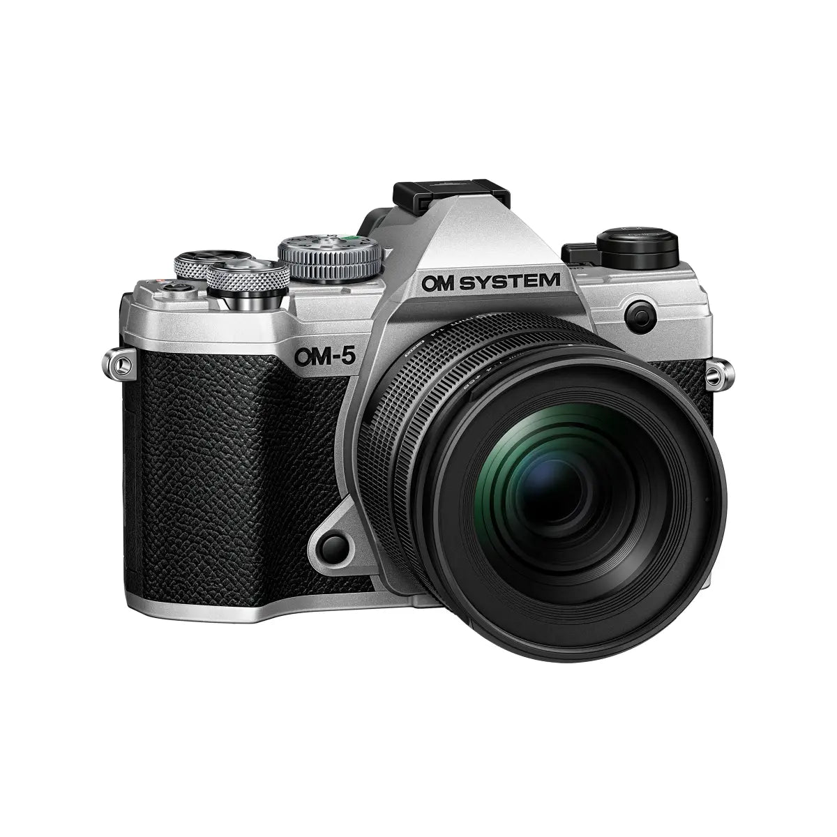 Olympus OM System OM-5  Mirrorless Digital Camera Silver with 12-45mm Lens side