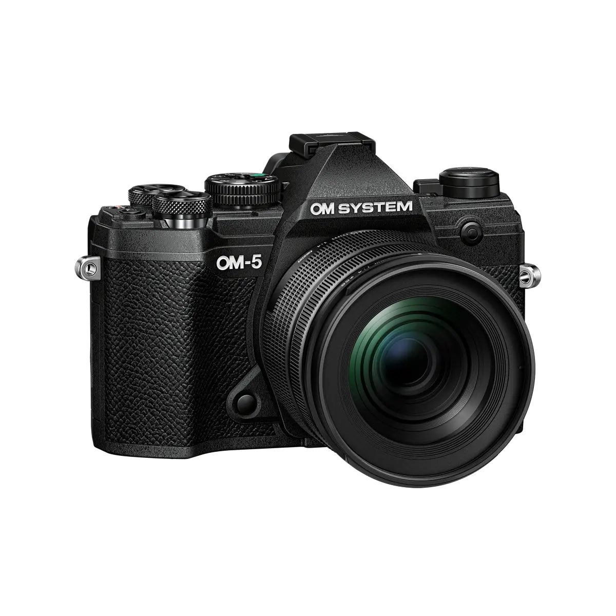 Olympus OM System OM-5  Mirrorless Digital Camera Silver with 12-45mm Lens side