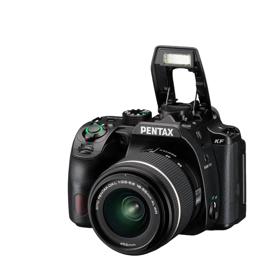Pentax KF camera on a white background