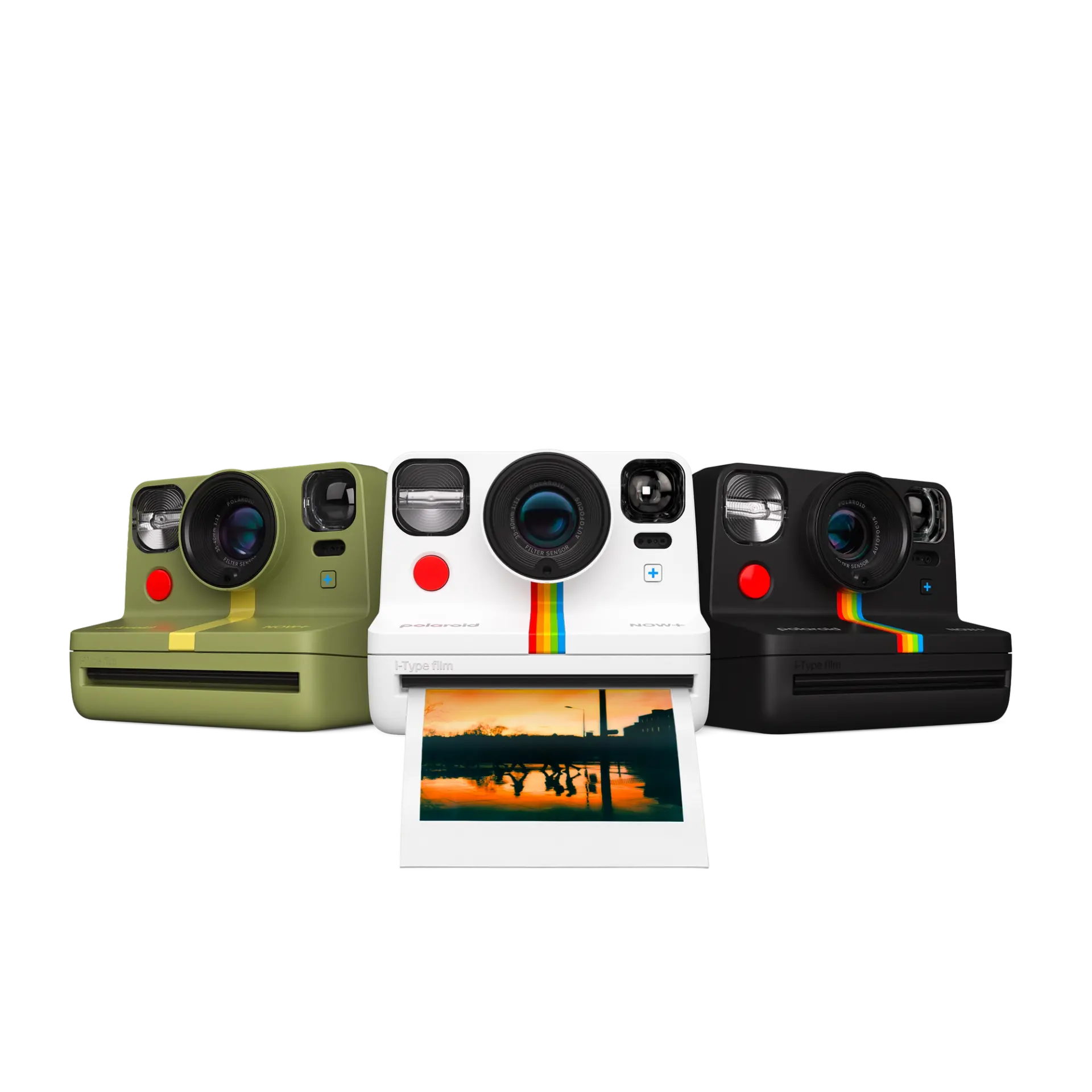 Polaroid Now+ Generation 2 i-Type Instant Camera + 5 Lens Filters - Forest Green