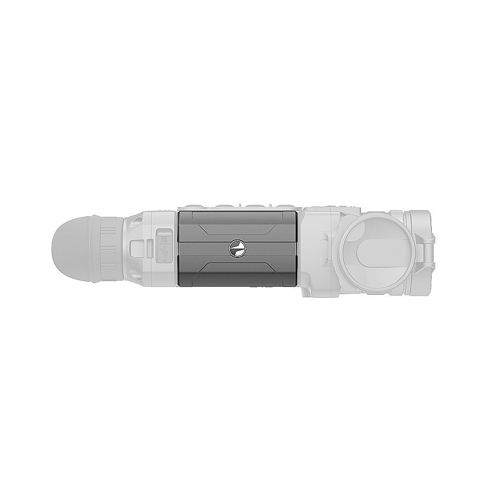 Pulsar IPS7 Batter Pack (Krypton) top angle attached to device