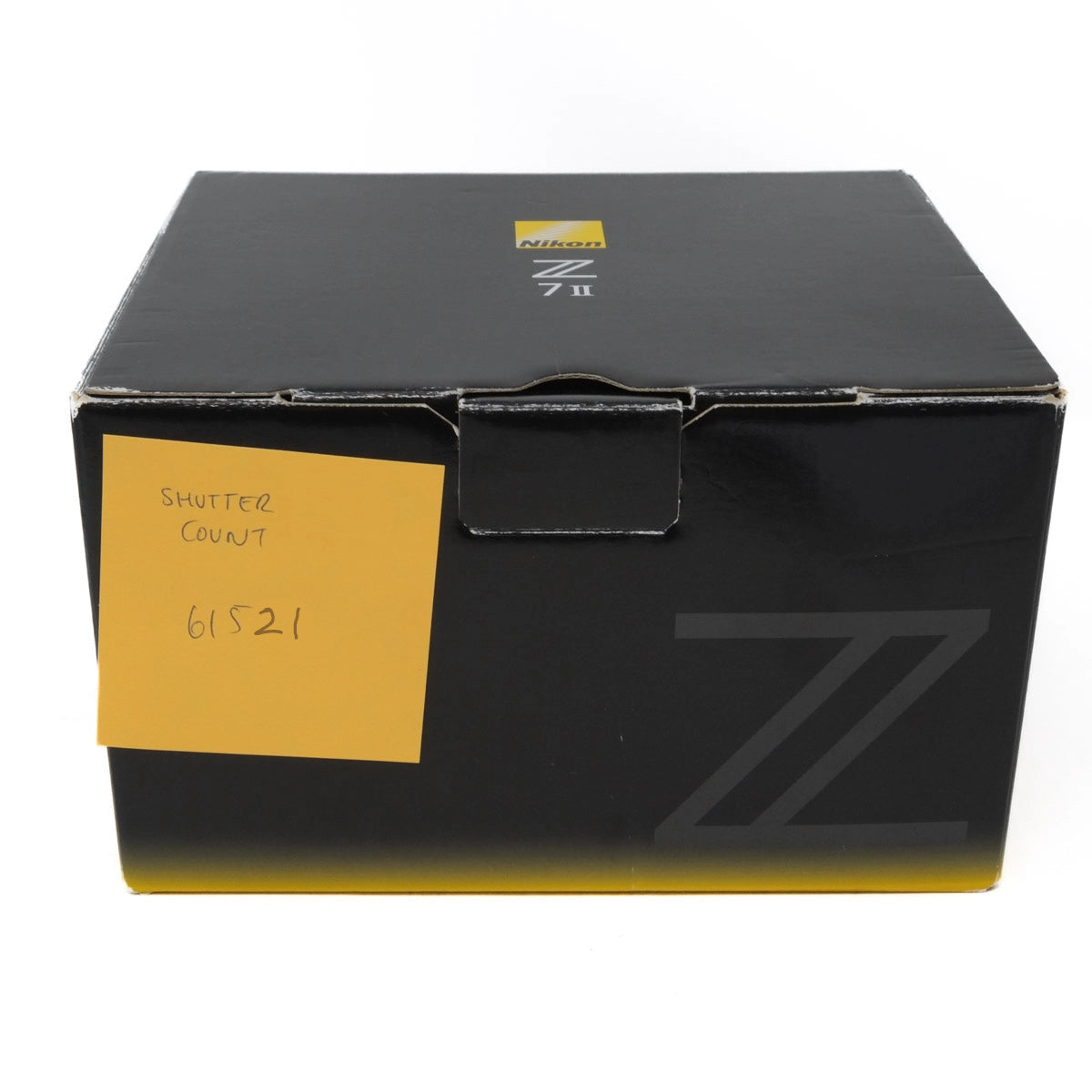 Black box with a yellow label and 'Z' branding on a white background