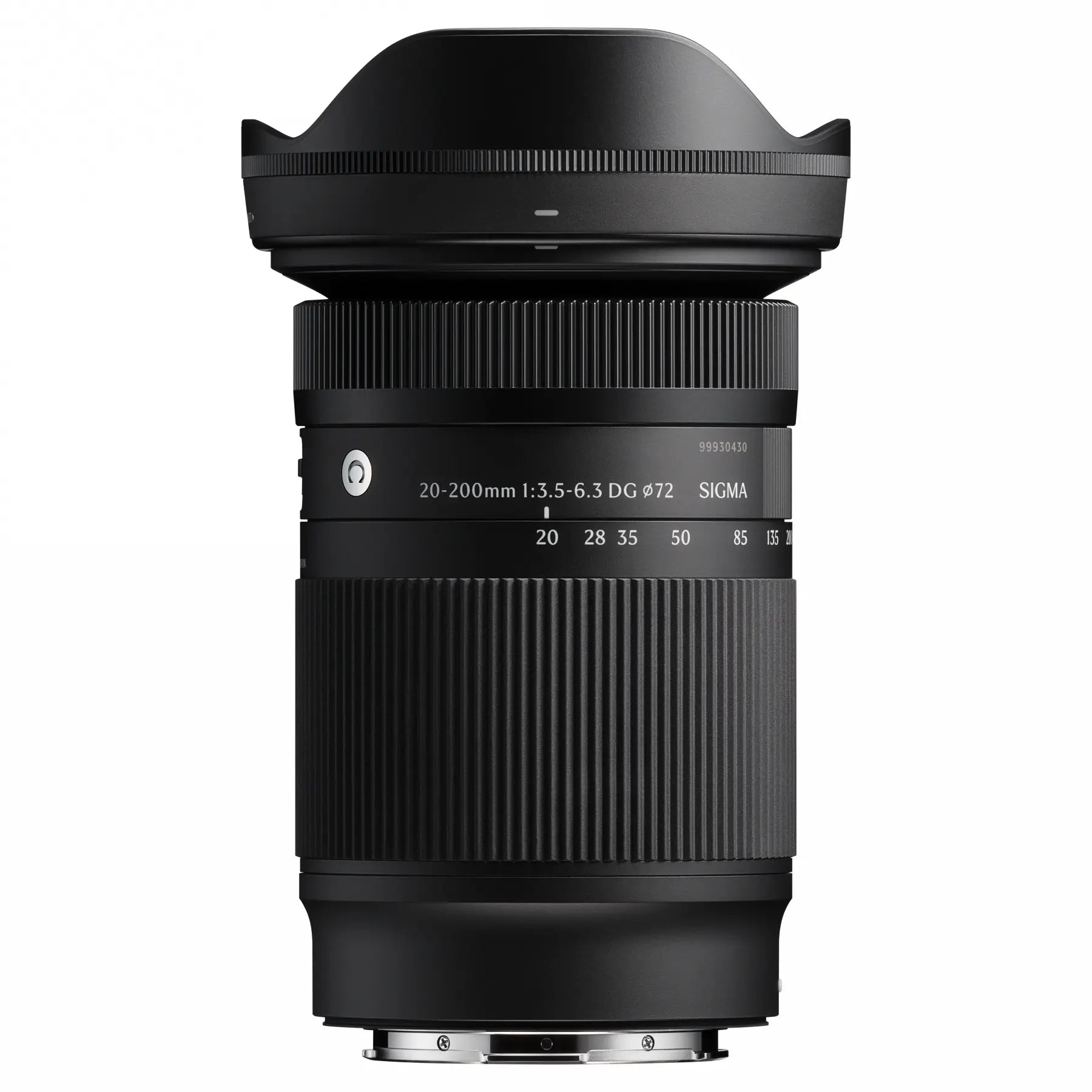Sigma camera lens on a white background