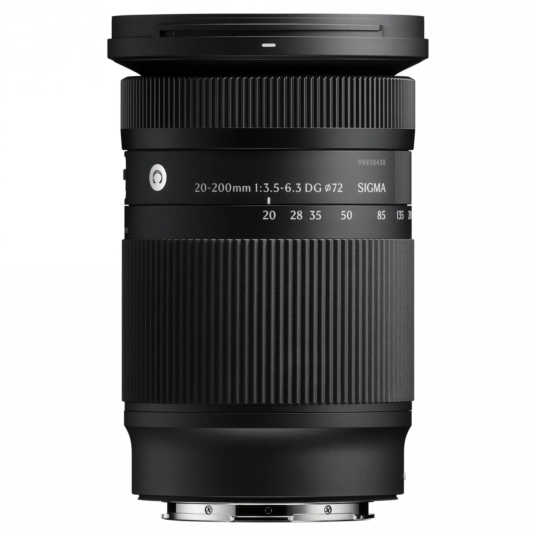 Sigma camera lens on a white background
