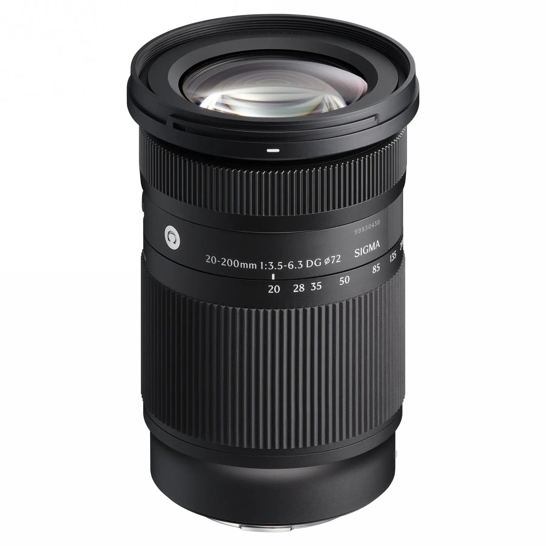 Sigma camera lens on a white background
