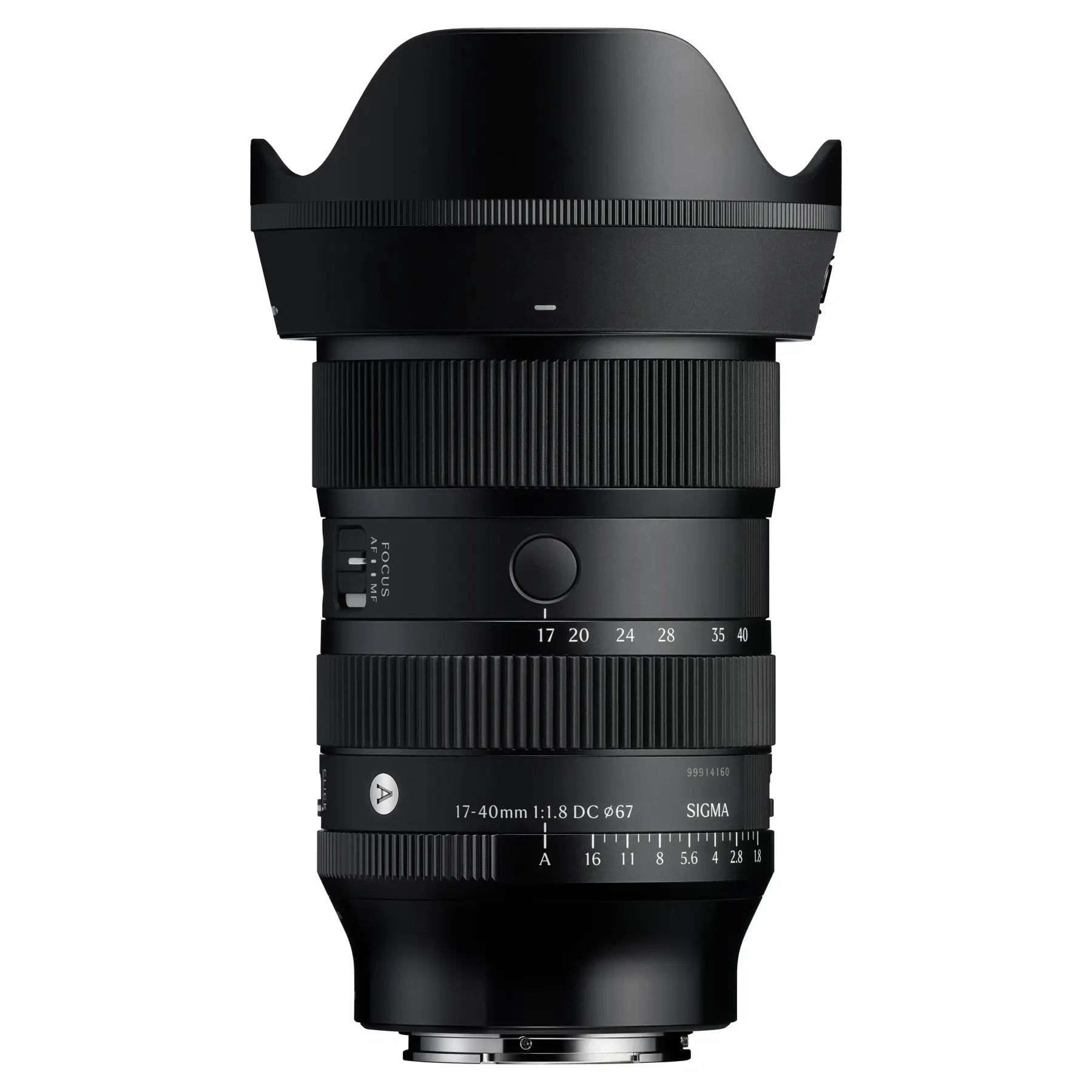 Sigma AF 17-40mm f1.8 DC | Art Lens - Sony E Mount top angle