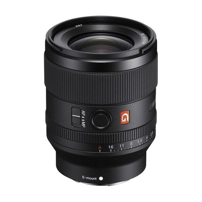 Sony FE 35mm f1.4 GM Lens top angle