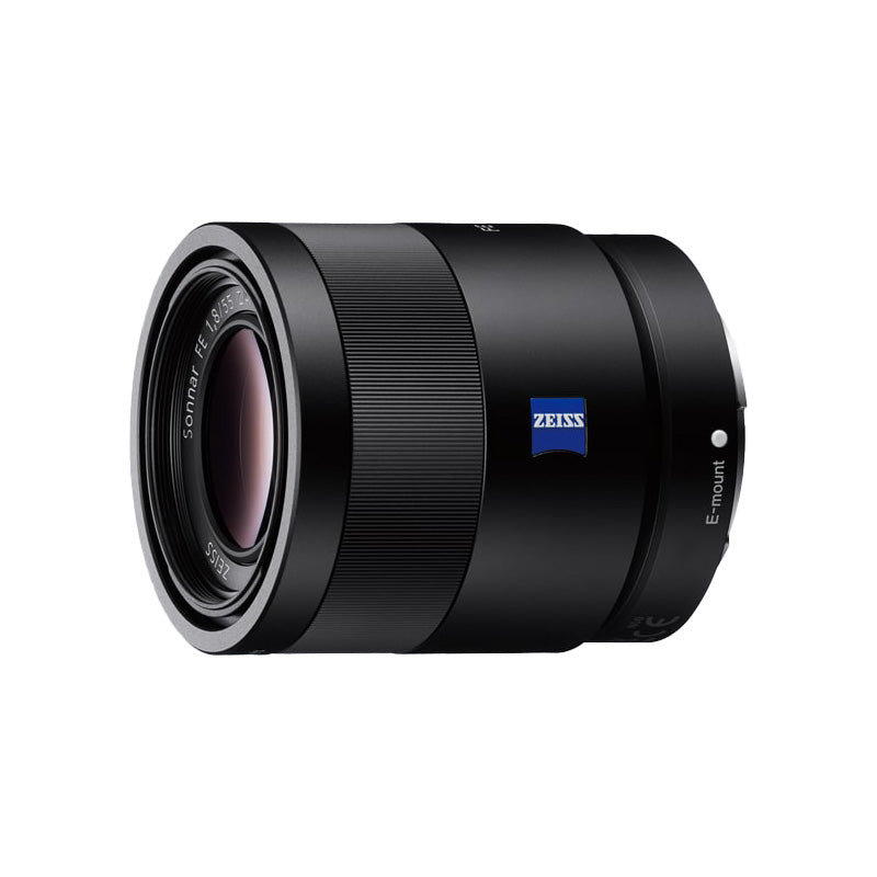 Sony FE 55mm F1.8 ZA Carl Zeiss Sonnar T* Lens side angle